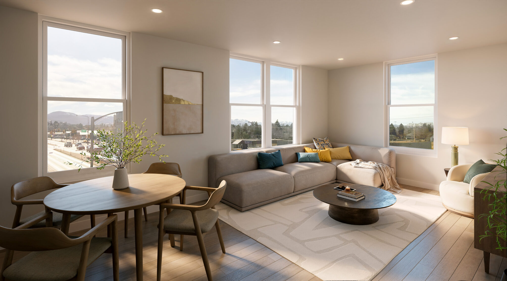7th & Aspen living room